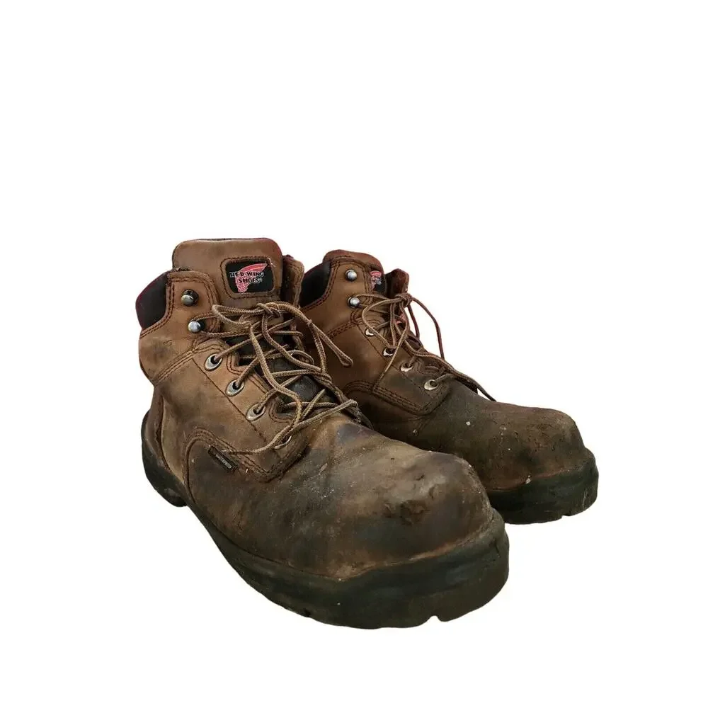 Red Wing Steel Toed Boots Size 10.5 h Stock #2240 ASTMF 2413-11 Brown Men